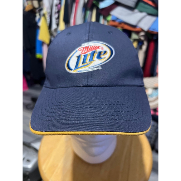 Unisex Miller Lite Hat Cap Blue Yellow One Size - Picture 1 of 6